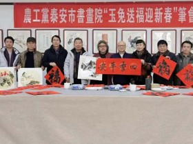 农工党泰安市书画院举行“玉兔送福迎新春”书画笔会